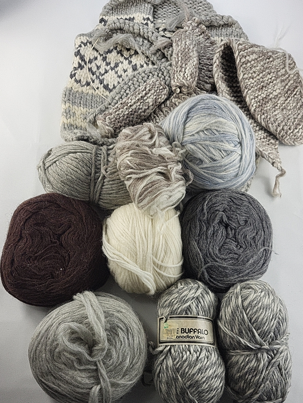 Vintage Buffalo Pure Virgin Wool Yarn Lot